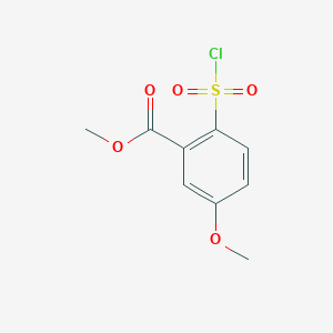 molecular formula C9H9ClO5S B2615132 Methyl 2-(chlorosulfonyl)-5-methoxybenzoate CAS No. 65397-56-0