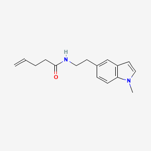 molecular formula C16H20N2O B2615135 N-[2-(1-甲基-1H-吲哚-5-基)乙基]戊-4-烯酰胺 CAS No. 2097861-64-6