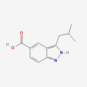 molecular formula C12H14N2O2 B2615139 3-(2-甲基丙基)-2H-吲唑-5-羧酸 CAS No. 1883425-90-8