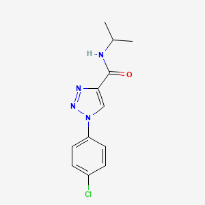 molecular formula C12H13ClN4O B2615146 1-(4-chlorophenyl)-N-(propan-2-yl)-1H-1,2,3-triazole-4-carboxamide CAS No. 1260628-55-4