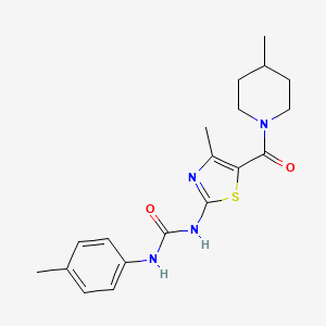 1-(4-Methyl-5-(4-methylpiperidine-1-carbonyl)thiazol-2-yl)-3-(p-tolyl)urea