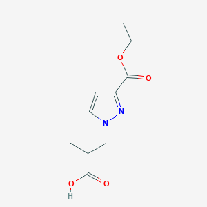 3-[3-(ethoxycarbonyl)-1H-pyrazol-1-yl]-2-methylpropanoic acid