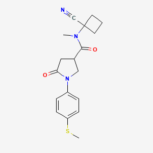 N-(1-cyanocyclobutyl)-N-methyl-1-[4-(methylsulfanyl)phenyl]-5-oxopyrrolidine-3-carboxamide