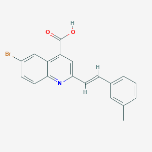 molecular formula C19H14BrNO2 B2615164 6-Bromo-2-[2-(3-methylphenyl)ethenyl]quinoline-4-carboxylic acid CAS No. 926249-46-9