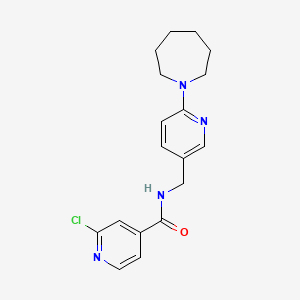 molecular formula C18H21ClN4O B2615167 N-[[6-(azepan-1-yl)pyridin-3-yl]methyl]-2-chloropyridine-4-carboxamide CAS No. 1223716-33-3