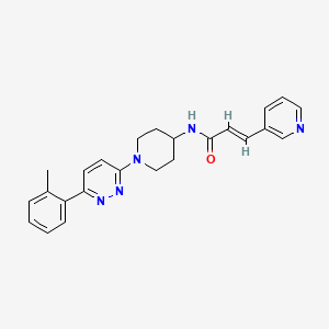 (E)-N-[1-[6-(2-Methylphenyl)pyridazin-3-yl]piperidin-4-yl]-3-pyridin-3-ylprop-2-enamide