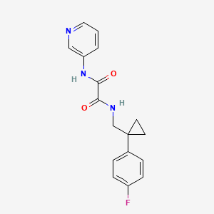 molecular formula C17H16FN3O2 B2615182 N1-((1-(4-氟苯基)环丙基)甲基)-N2-(吡啶-3-基)草酰胺 CAS No. 1251639-91-4