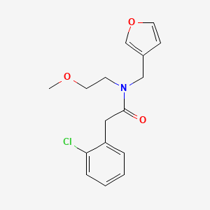 molecular formula C16H18ClNO3 B2615184 2-(2-chlorophenyl)-N-(furan-3-ylmethyl)-N-(2-methoxyethyl)acetamide CAS No. 1421507-01-8