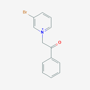 molecular formula C13H11BrNO+ B261519 3-Bromo-1-(2-oxo-2-phenylethyl)pyridinium 
