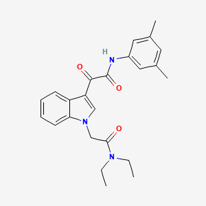 molecular formula C24H27N3O3 B2615196 2-(1-(2-(diethylamino)-2-oxoethyl)-1H-indol-3-yl)-N-(3,5-dimethylphenyl)-2-oxoacetamide CAS No. 893983-14-7