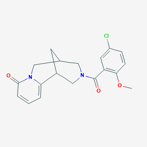 3-(5-chloro-2-methoxybenzoyl)-3,4,5,6-tetrahydro-1H-1,5-methanopyrido[1,2-a][1,5]diazocin-8(2H)-one