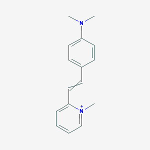 molecular formula C16H19N2+ B261520 1-Methyl-2-[(E)-4-(dimethylamino)styryl]pyridinium 