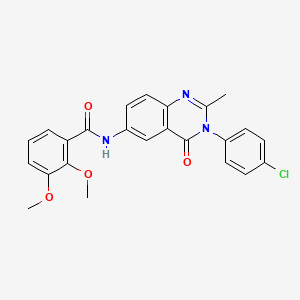 molecular formula C24H20ClN3O4 B2615204 N-(3-(4-chlorophenyl)-2-methyl-4-oxo-3,4-dihydroquinazolin-6-yl)-2,3-dimethoxybenzamide CAS No. 1173099-05-2