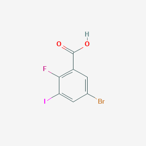 molecular formula C7H3BrFIO2 B2615214 5-Bromo-2-fluoro-3-iodobenzoic acid CAS No. 1517342-25-4