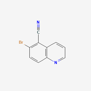 molecular formula C10H5BrN2 B2615217 6-溴喹啉-5-腈 CAS No. 1188365-70-9