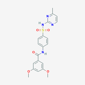 molecular formula C20H20N4O5S B2615244 3,5-dimethoxy-N-{4-[(4-methylpyrimidin-2-yl)sulfamoyl]phenyl}benzamide CAS No. 309927-55-7