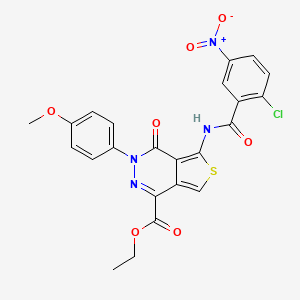 Ethyl 5-(2-chloro-5-nitrobenzamido)-3-(4-methoxyphenyl)-4-oxo-3,4-dihydrothieno[3,4-d]pyridazine-1-carboxylate