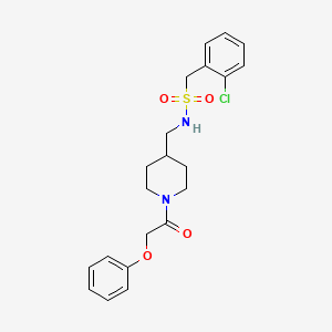 1-(2-chlorophenyl)-N-((1-(2-phenoxyacetyl)piperidin-4-yl)methyl)methanesulfonamide