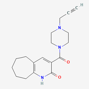 3-[4-(prop-2-yn-1-yl)piperazine-1-carbonyl]-1H,2H,5H,6H,7H,8H,9H-cyclohepta[b]pyridin-2-one