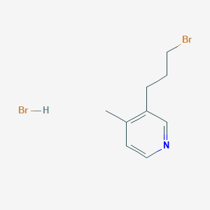 molecular formula C9H13Br2N B2615278 3-(3-Bromopropyl)-4-methylpyridine;hydrobromide CAS No. 2260936-49-8