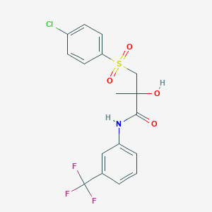 3-[(4-chlorophenyl)sulfonyl]-2-hydroxy-2-methyl-N-[3-(trifluoromethyl)phenyl]propanamide