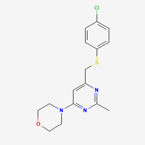 4-(6-{[(4-Chlorophenyl)sulfanyl]methyl}-2-methyl-4-pyrimidinyl)morpholine