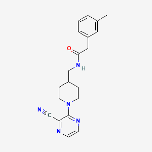 molecular formula C20H23N5O B2615300 N-((1-(3-cyanopyrazin-2-yl)piperidin-4-yl)methyl)-2-(m-tolyl)acetamide CAS No. 1797725-95-1