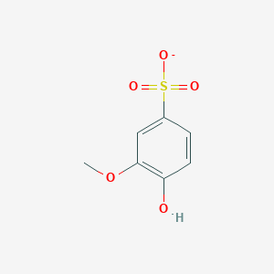 molecular formula C7H7O5S- B261531 4-羟基-3-甲氧基苯-1-磺酸盐 