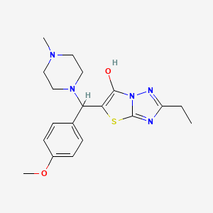 molecular formula C19H25N5O2S B2615315 2-Ethyl-5-((4-methoxyphenyl)(4-methylpiperazin-1-yl)methyl)thiazolo[3,2-b][1,2,4]triazol-6-ol CAS No. 898346-58-2