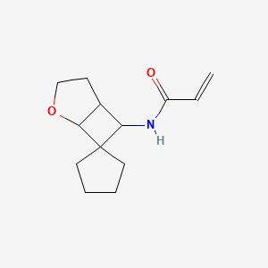 molecular formula C13H19NO2 B2615344 N-Spiro[2-oxabicyclo[3.2.0]heptane-7,1'-cyclopentane]-6-ylprop-2-enamide CAS No. 2164582-64-1