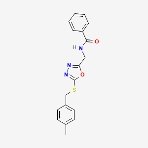 N-((5-((4-methylbenzyl)thio)-1,3,4-oxadiazol-2-yl)methyl)benzamide