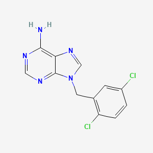 molecular formula C12H9Cl2N5 B2615354 9-(2,5-dichlorobenzyl)-9H-purin-6-amine CAS No. 1465922-64-8