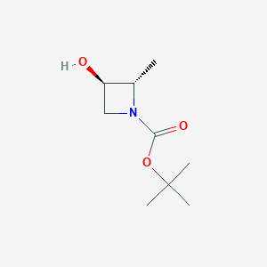 molecular formula C9H17NO3 B2615356 tert-butyl(2S,3R)-3-hydroxy-2-methylazetidine-1-carboxylate CAS No. 172017-35-5