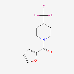 molecular formula C11H12F3NO2 B2615366 Furan-2-yl(4-(trifluoromethyl)piperidin-1-yl)methanone CAS No. 1468492-64-9