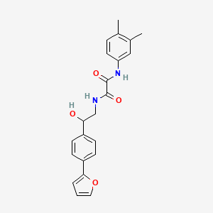 molecular formula C22H22N2O4 B2615367 N-(3,4-dimethylphenyl)-N'-{2-[4-(furan-2-yl)phenyl]-2-hydroxyethyl}ethanediamide CAS No. 2097872-82-5