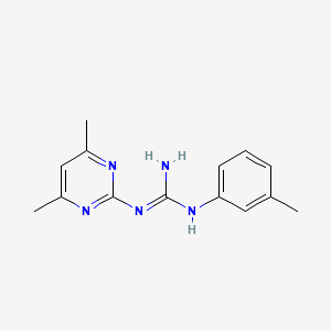 molecular formula C14H17N5 B2615369 N-(4,6-dimethylpyrimidin-2-yl)-N'-(3-methylphenyl)guanidine CAS No. 94828-51-0