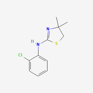 molecular formula C11H13ClN2S B2615384 N-(2-氯苯基)-4,4-二甲基-4,5-二氢-1,3-噻唑-2-胺 CAS No. 725710-46-3