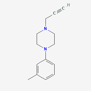 molecular formula C14H18N2 B2615394 1-(3-Methylphenyl)-4-(prop-2-yn-1-yl)piperazine CAS No. 922723-78-2