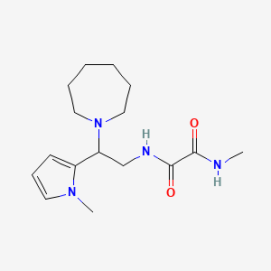 molecular formula C16H26N4O2 B2615405 N1-(2-(azepan-1-yl)-2-(1-methyl-1H-pyrrol-2-yl)ethyl)-N2-methyloxalamide CAS No. 1049377-14-1