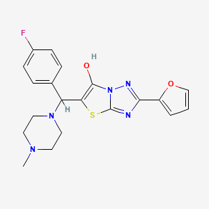 5-((4-Fluorophenyl)(4-methylpiperazin-1-yl)methyl)-2-(furan-2-yl)thiazolo[3,2-b][1,2,4]triazol-6-ol