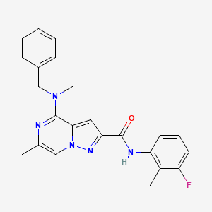 4-[benzyl(methyl)amino]-N-(3-fluoro-2-methylphenyl)-6-methylpyrazolo[1,5-a]pyrazine-2-carboxamide