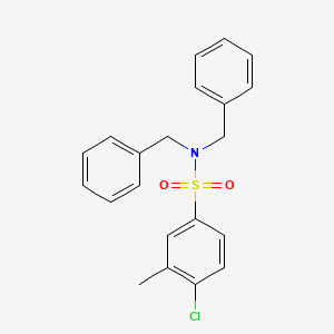 molecular formula C21H20ClNO2S B2615425 N,N-dibenzyl-4-chloro-3-methylbenzenesulfonamide CAS No. 446308-96-9