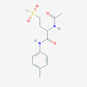 molecular formula C14H20N2O4S B2615426 2-acetamido-4-(methylsulfonyl)-N-(p-tolyl)butanamide CAS No. 1008051-79-3