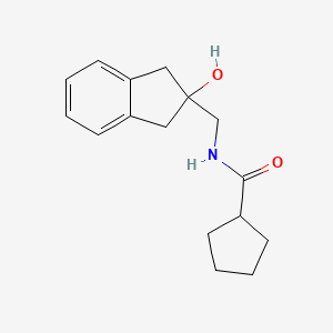 N-((2-hydroxy-2,3-dihydro-1H-inden-2-yl)methyl)cyclopentanecarboxamide