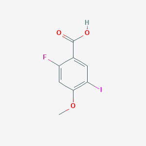 molecular formula C8H6FIO3 B2615431 2-Fluoro-5-iodo-4-methoxybenzoic acid CAS No. 1000162-78-6