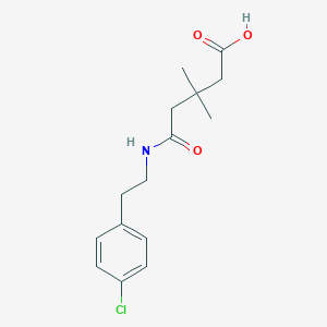 molecular formula C15H20ClNO3 B261544 5-{[2-(4-Chlorophenyl)ethyl]amino}-3,3-dimethyl-5-oxopentanoic acid 