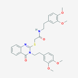 N-[2-(3,4-dimethoxyphenyl)ethyl]-2-({3-[2-(3,4-dimethoxyphenyl)ethyl]-4-oxo-3,4-dihydroquinazolin-2-yl}sulfanyl)acetamide