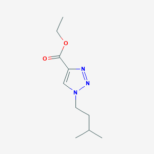 molecular formula C10H17N3O2 B2615442 Ethyl 1-(3-methylbutyl)triazole-4-carboxylate CAS No. 2380057-74-7