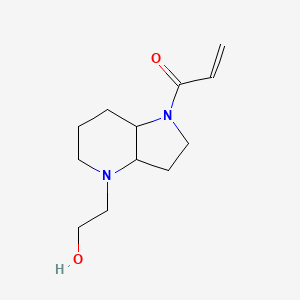 molecular formula C12H20N2O2 B2615460 1-[4-(2-Hydroxyethyl)-3,3a,5,6,7,7a-hexahydro-2H-pyrrolo[3,2-b]pyridin-1-yl]prop-2-en-1-one CAS No. 2305543-01-3