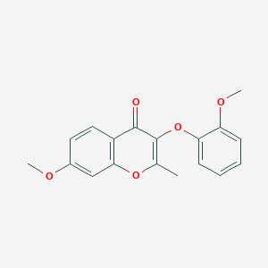 molecular formula C18H16O5 B2615485 7-methoxy-3-(2-methoxyphenoxy)-2-methyl-4H-chromen-4-one CAS No. 858759-86-1